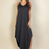 Solid Cami Double Strap Loose Fit Dress