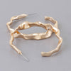 Wavy Accent Hoop Earrings