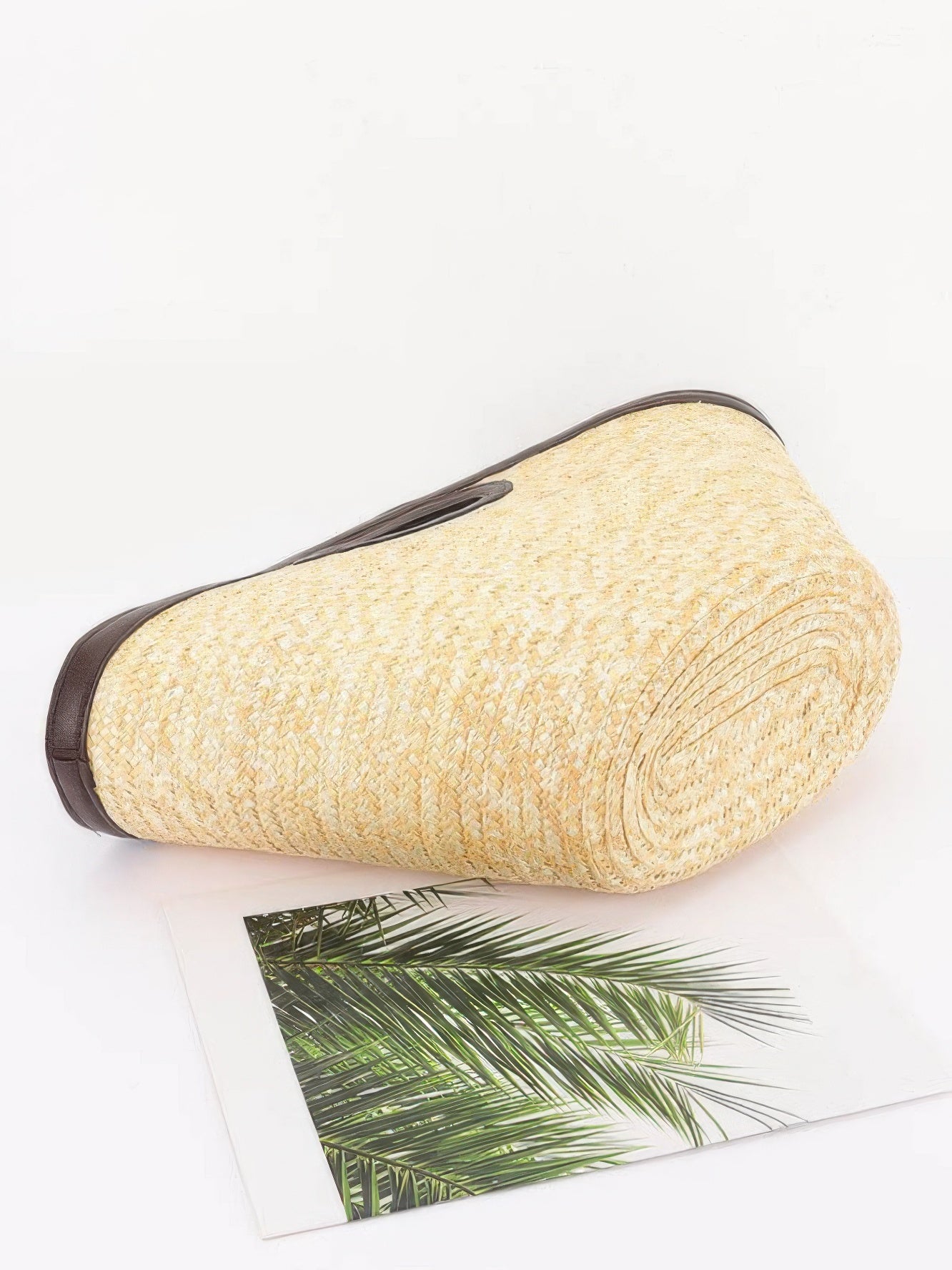 Stylish Straw Beach Bag with a modern design, perfect for summer outings and beach trips.