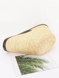 Stylish Straw Beach Bag with a modern design, perfect for summer outings and beach trips.