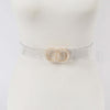 Pearl Buckle Transparent Belt