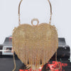 Rhinestone Fringe Heart Shape Party Bag