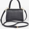 Faux Leather Top Handle Bag