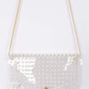 Faux Pearl Studded Transparent Envelope Clutch