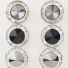 Triple Jeweled Stud Earrings Set
