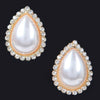 Teardrop Pearl Stud Earrings
