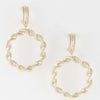 Twisted Hoop Drop Earrings