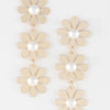 Triple Daisy Drop Earrings