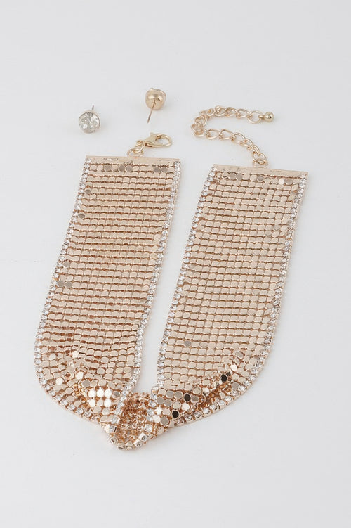 Wide Sequin Choker Necklace