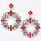 Multi Rhinestone Round Earring
