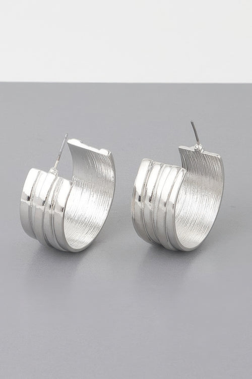 Multi Lined Hoop Earrings