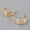 Multi Lined Hoop Earrings
