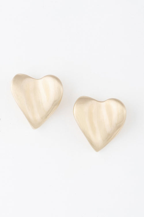 Abstract Heart Stud Earrings