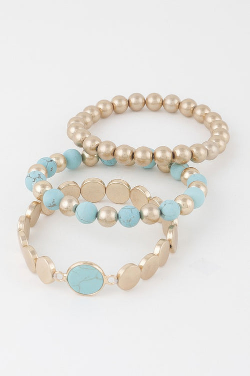 Multi Stone Beaded Bracelet