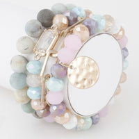 Multi Stone Crystal Beaded Bracelet