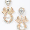 Bow Faux Pearl Earring