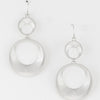 Double Rising Disk Drop Earrings