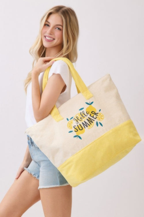 Hello Summer Terry Tote