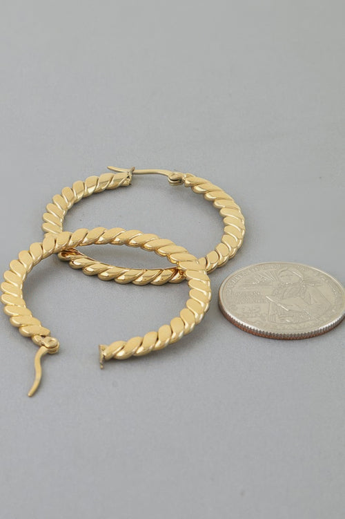 Chic Twisted Hoop Earrings