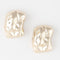 Chunky Textured Dish Stud Earrings