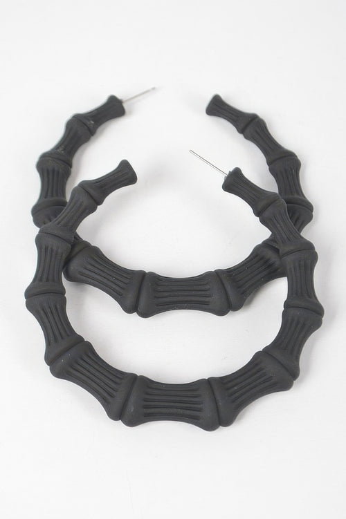 Color Paint Bamboo Shape Earring