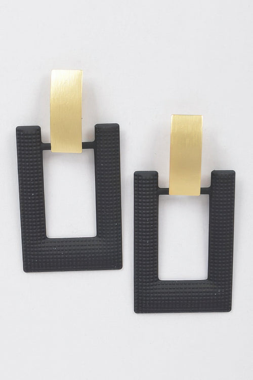 Rectangle Shape Drop Earring