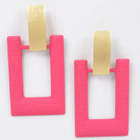 Rectangle Shape Drop Earring