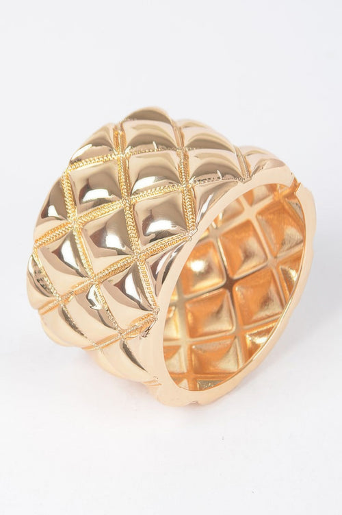 Metal Diagonal Shape Cuff Bracelet