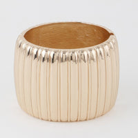 Wide Ribbed Cuff Bracelet