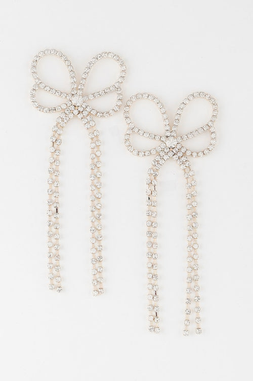 Jeweled Butterfly Drop Earrings