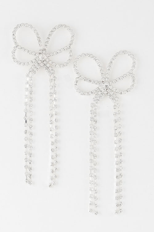 Jeweled Butterfly Drop Earrings