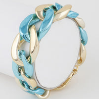 Two Toned Twisted Chain Bracelet