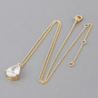 Rhinestone Teardrop Pendant Necklace