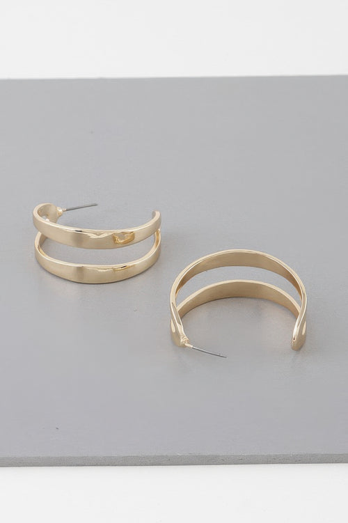 Melted Open Hoop Earrings