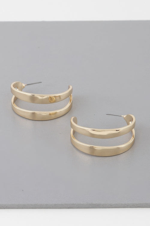 Melted Open Hoop Earrings