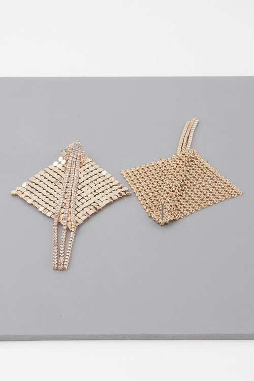 Sequin Jewel Curtain Bar Earrings