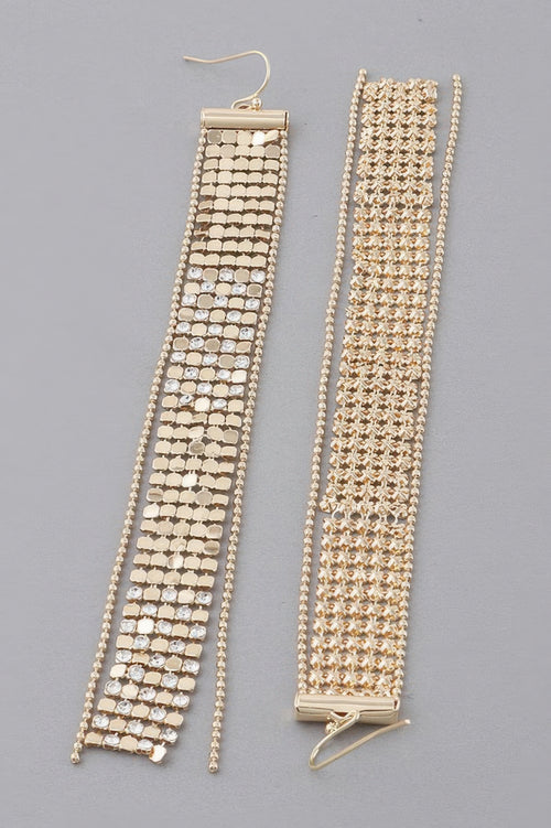 Sequin Jewel Bar Drop Earrings