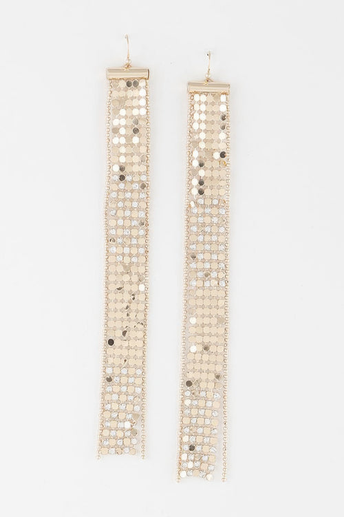 Sequin Jewel Bar Drop Earrings