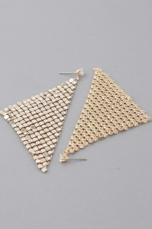 Sequin Jewel Curtain Drop Earrings