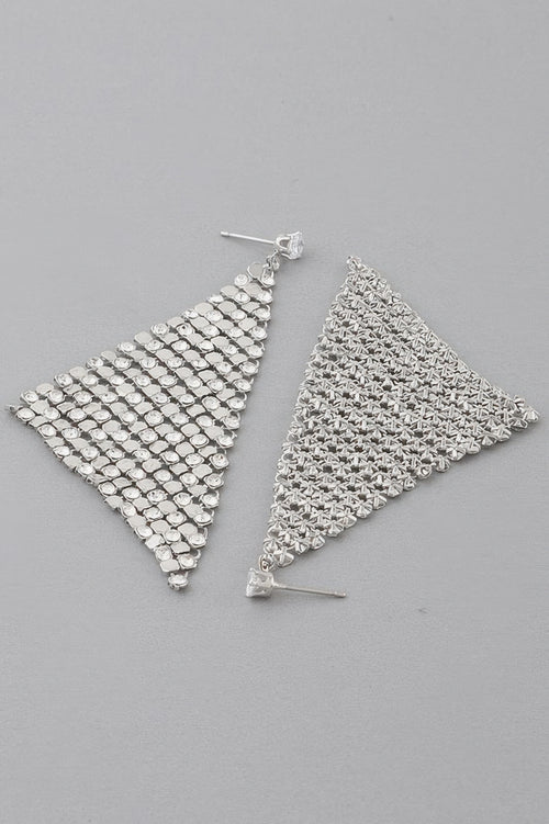 Sequin Jewel Curtain Drop Earrings