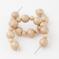 Glitter Beaded Hoop Earrings