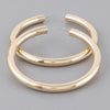 Wide Shiny Hoop Earrings