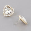 Heart Jewel Stud Earrings