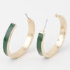 Solid Lined Hoop Earrings