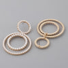 Double Jeweled Circle Earrings