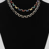 Multi Square Crystal Charm Necklace