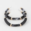 Multi Marble Hoop Earrings