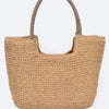 Faux Straw Tote Bag