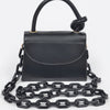 Knot Handle Chain Crossbody Bag
