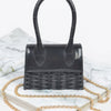 Weaved Top Handle Clutch